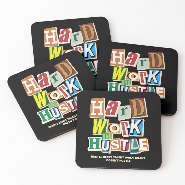 Item preview, Hard Work and Hustle - Retro Typography designed and sold by Zerhof.