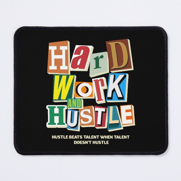 Item preview, Hard Work and Hustle - Retro Typography designed and sold by Zerhof.