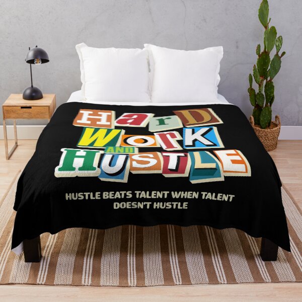 Item preview, Hard Work and Hustle - Retro Typography designed and sold by Zerhof.