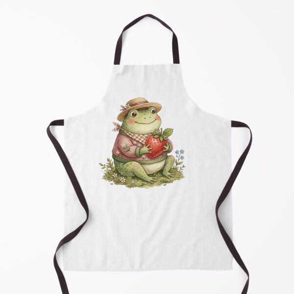 Item preview, Whimsical Frog in Sweater and Hat with Strawberry designed and sold by SOUFIANE1991.