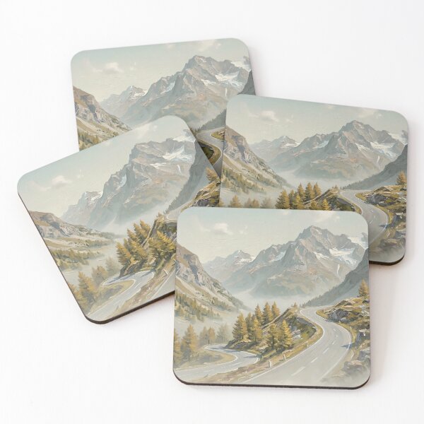 Item preview, Winding Road Through Misty Autumn Alps designed and sold by Vista Atelier.