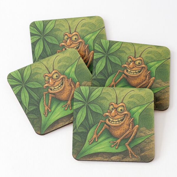 Item preview, Sinister Grasshopper on Leaf designed and sold by Lougud.