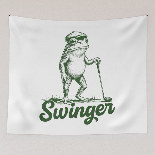 Item preview, Swinger Golf Frog Golfer Funny Golfing Meme designed and sold by gunaone-design.