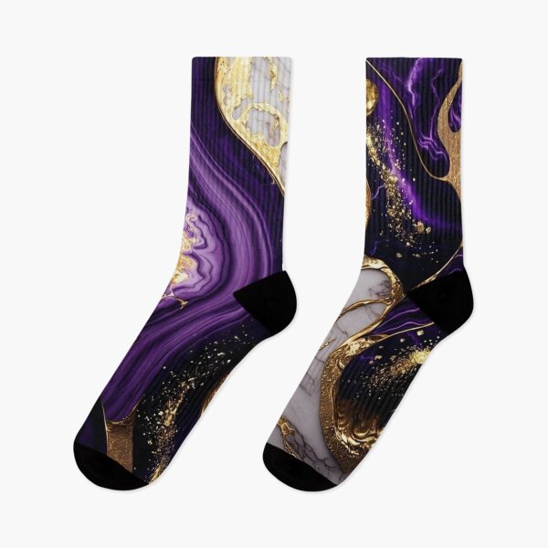 Item preview, Purple Amethyst Gold Luxury Marble Fluid Art designed and sold by Ed & Harmony.