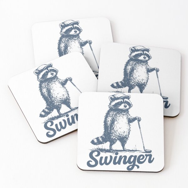 Item preview, Copy of Swinger Golf Raccoon Golfer Funny Golfing Meme designed and sold by gunaone-design.