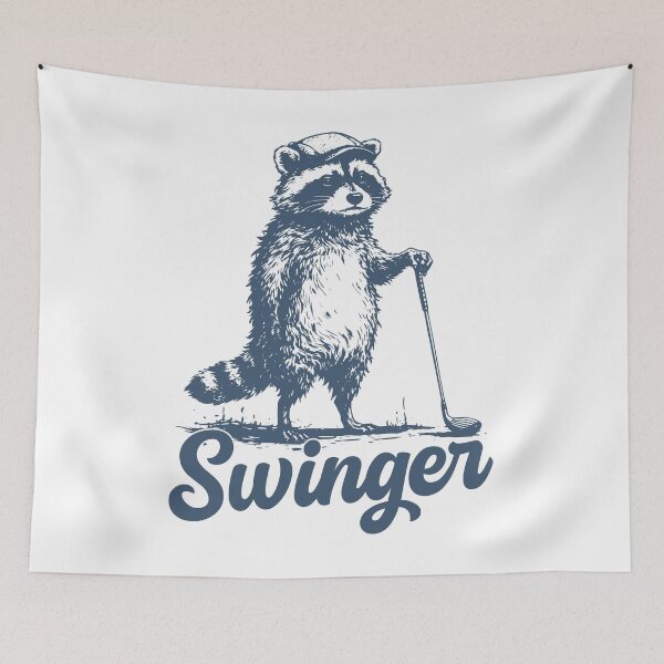 Item preview, Copy of Swinger Golf Raccoon Golfer Funny Golfing Meme designed and sold by gunaone-design.