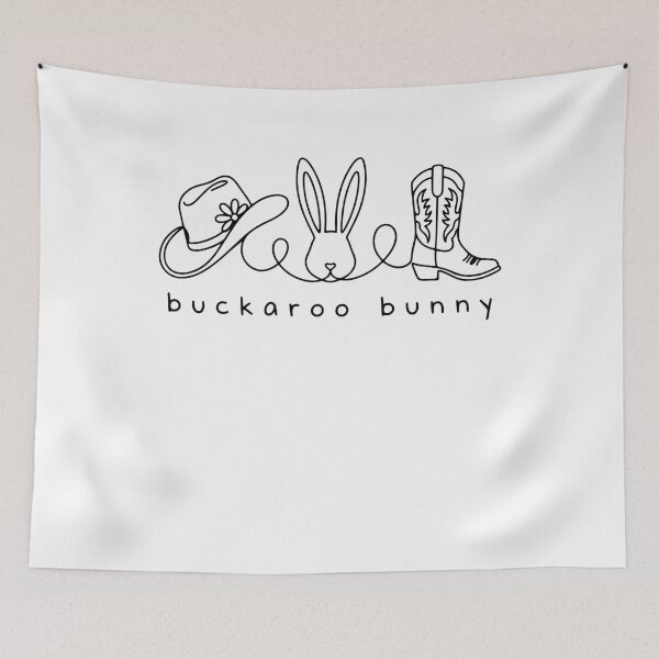 Item preview, Buckaroo Bunny Western Easter Cowboy Hat Boot Toddler Boy Gift Country Baby Line Art designed and sold by gunaone-design.