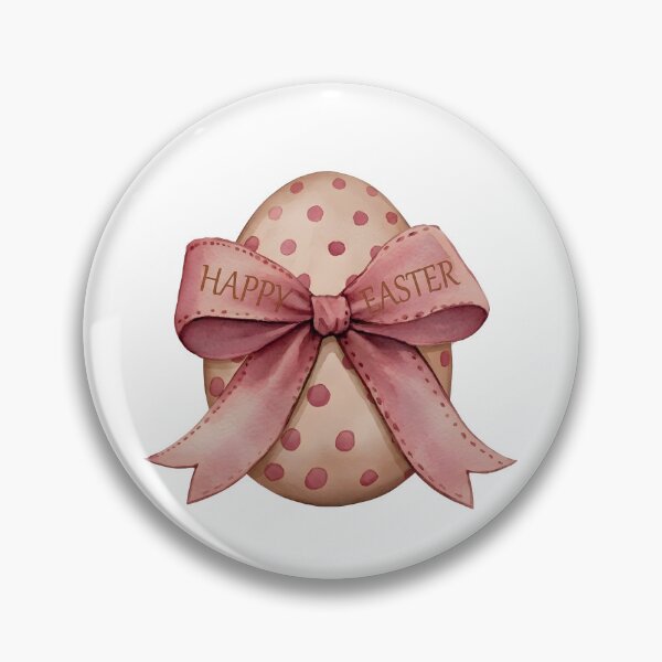 Item preview, Elegant Happy Easter Egg with Pink Bow Sticker designed and sold by stylishsketcher.