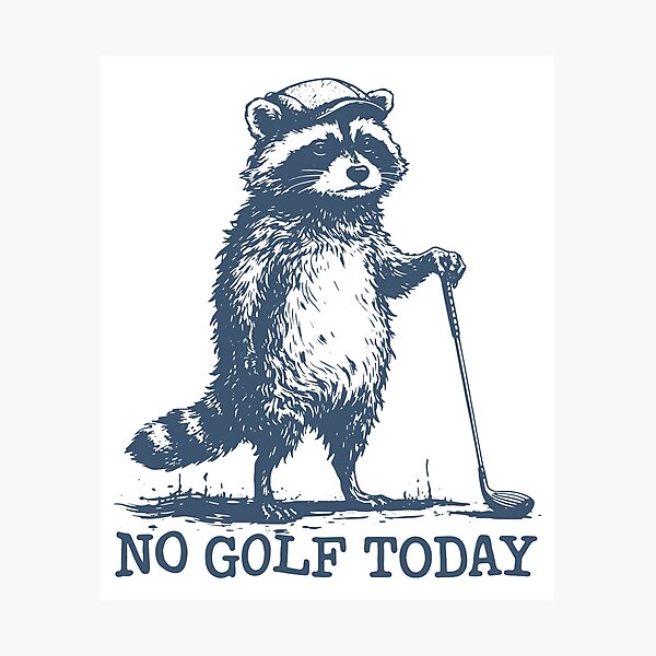 Item preview, No Golf Today Funny Raccoon Meme Golfer Dad Gift designed and sold by gunaone-design.