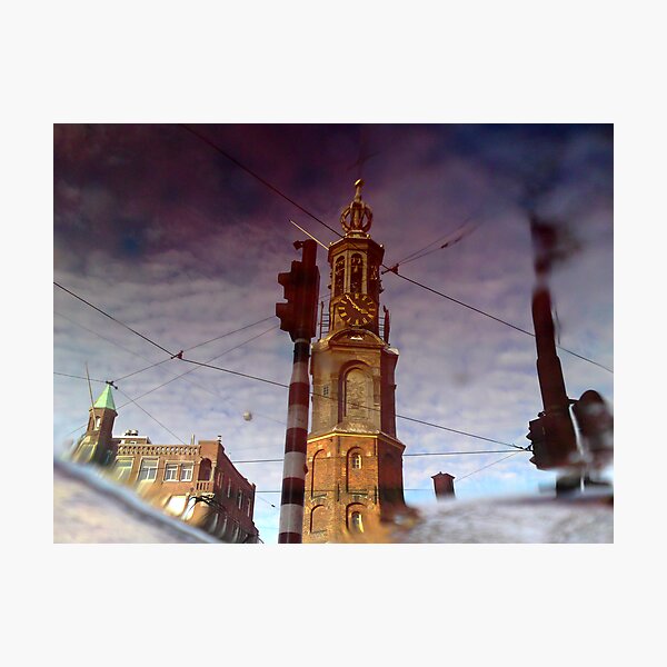 Reflections Of Amsterdam - The Munt Photographic Print