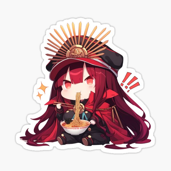 Nobunaga Oda Fate Grand Order Dramatic Chibi Ramen Feast Sticker