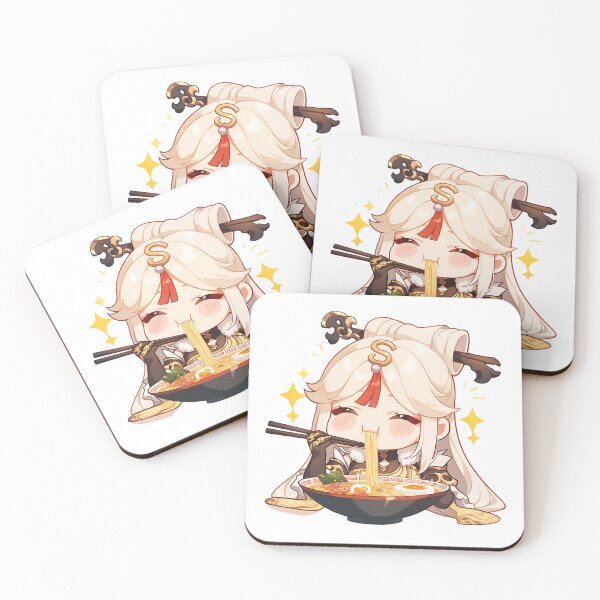Item preview, Ningguang Genshin Impact Chibi Ramen Slurp Moment designed and sold by mildaclairmo.