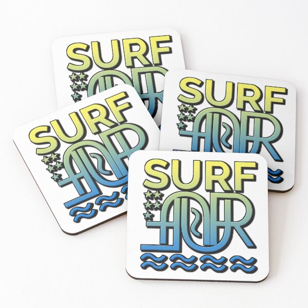 Artikelvorschau, Gelbes und blaues SURF-Logo. entworfen und verkauft von Giulivo Store Graphic.
