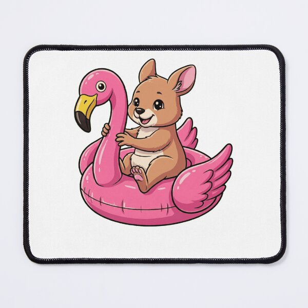 Item preview, Cute Kangaroo in Pink Flamingo Pool Float designed and sold by k3rstman1.