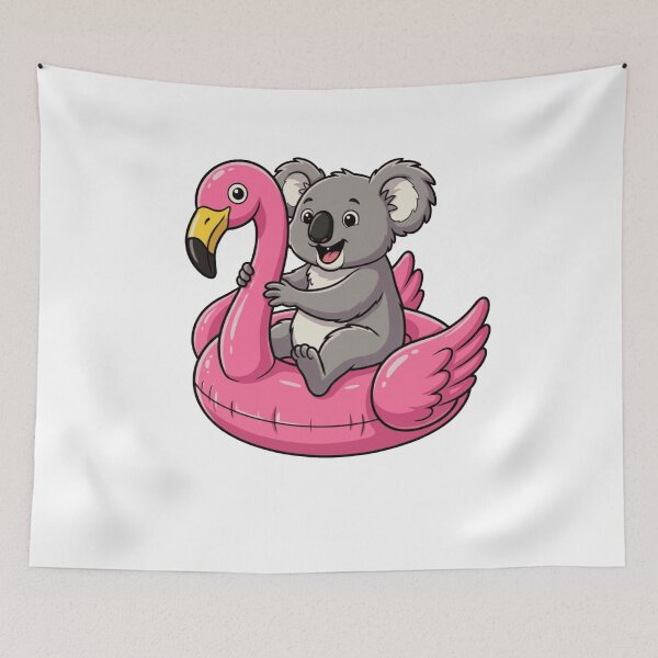Item preview, Cute Koala Relaxing on Pink Flamingo Float designed and sold by k3rstman1.