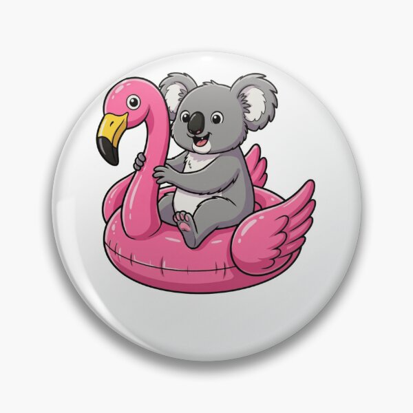 Item preview, Cute Koala Relaxing on Flamingo Pool Float designed and sold by k3rstman1.