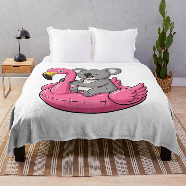 Item preview, Cute Koala Relaxing on Flamingo Pool Float designed and sold by k3rstman1.