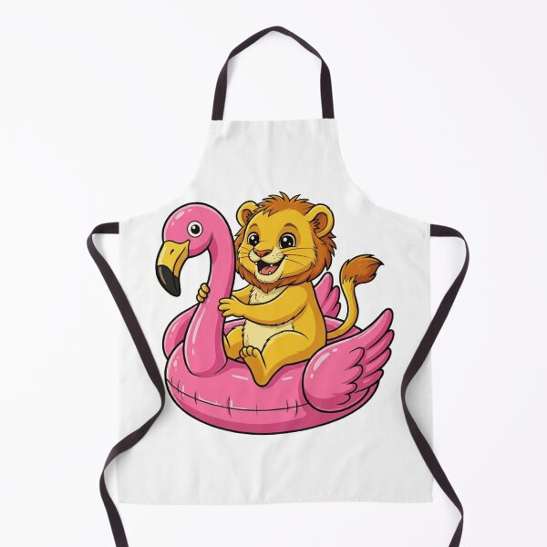 Item preview, Playful Lion Cub Pink Flamingo Pool Float designed and sold by k3rstman1.