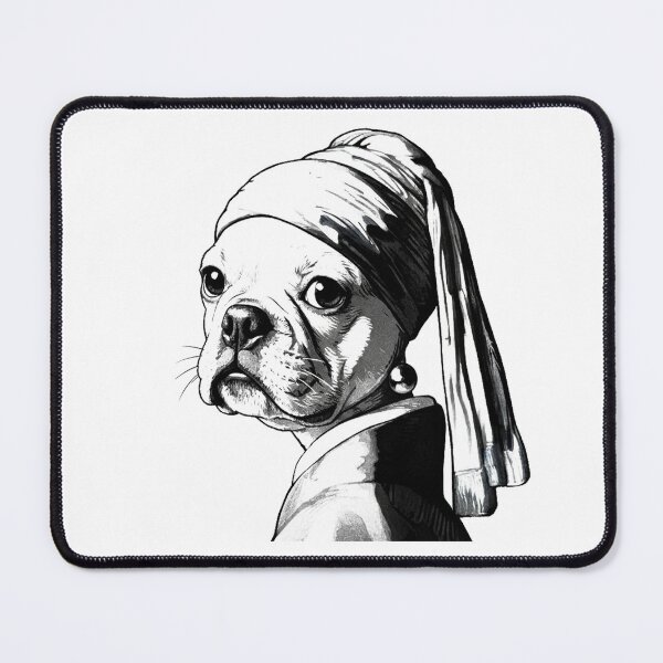 Item preview, Pawfect Masterpieces - French Bulldog with a Pearl - Classic Portrait Parody designed and sold by PhokaPhokich.