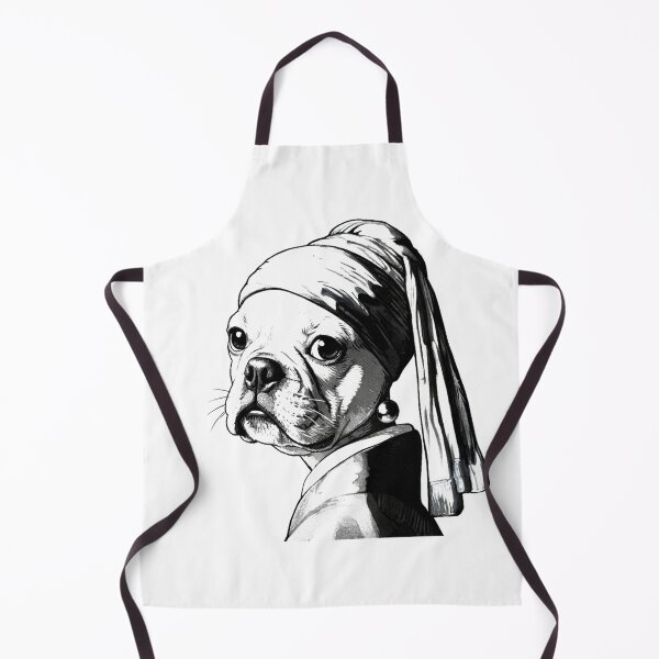 Item preview, Pawfect Masterpieces - French Bulldog with a Pearl - Classic Portrait Parody designed and sold by PhokaPhokich.