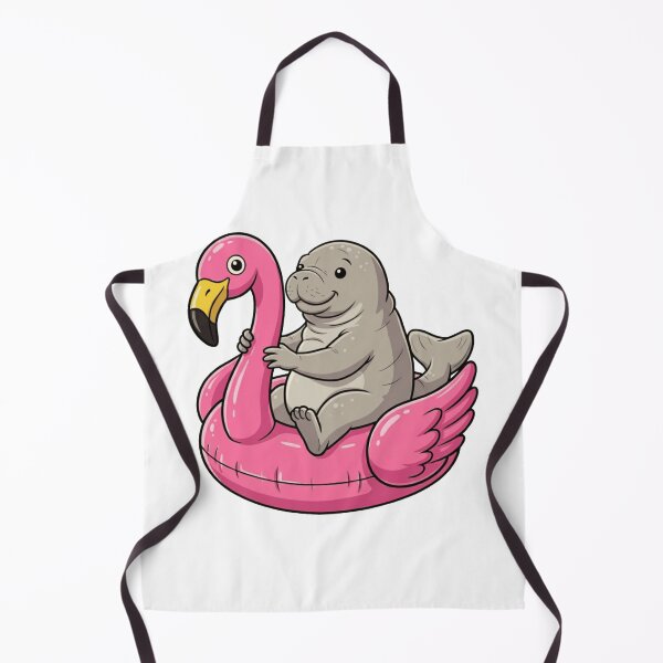 Item preview, Cute Manatee in Pink Flamingo Pool Float designed and sold by k3rstman1.