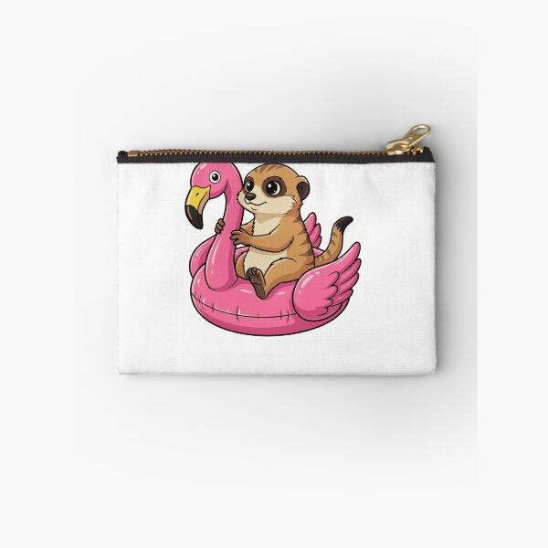 Item preview, Cute Meerkat Riding Pink Flamingo Pool Float designed and sold by k3rstman1.