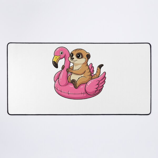 Item preview, Cute Meerkat Riding Pink Flamingo Pool Float designed and sold by k3rstman1.