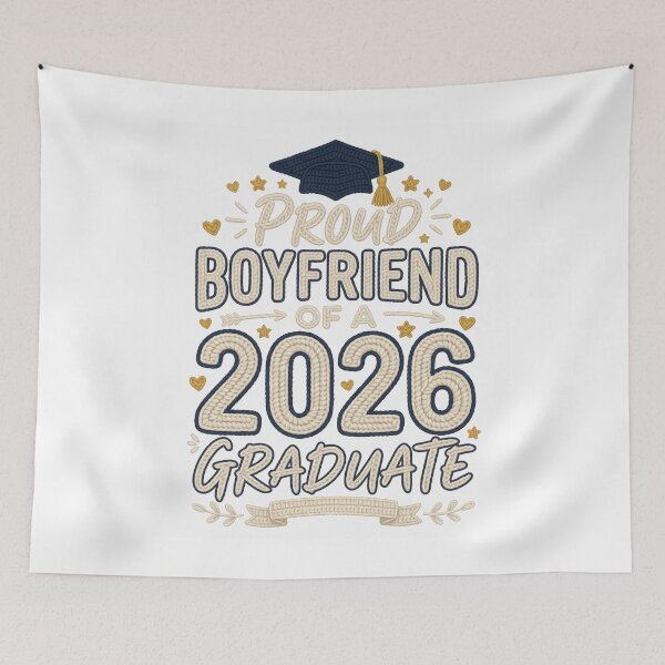 Item preview, Proud Boyfriend of A Class 2026 Graduation Grad Party Design, Senior Graduation Gift, Class of 2026 Graphic Tee designed and sold by AsturShop.