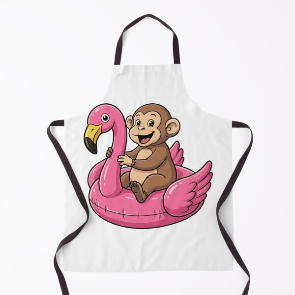 Item preview, Cute Monkey on Pink Flamingo Pool Float designed and sold by k3rstman1.