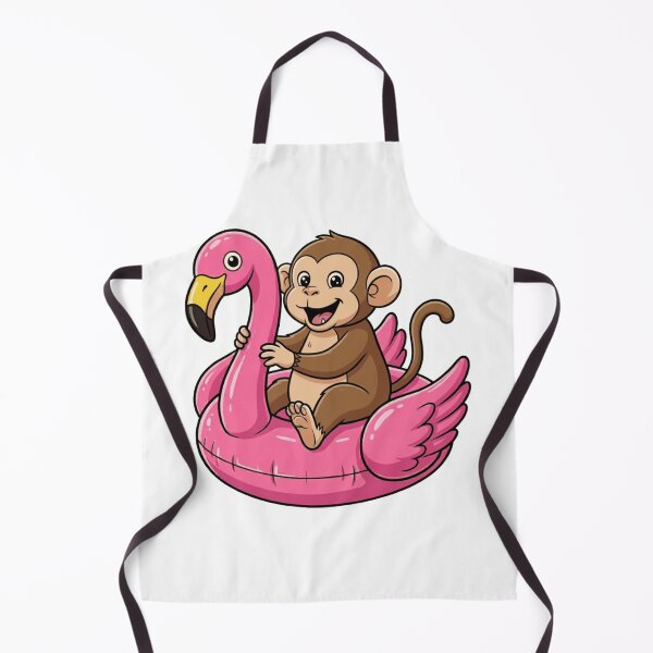 Item preview, Cute Monkey on Pink Flamingo Pool Float designed and sold by k3rstman1.