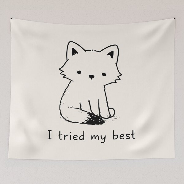 Item preview, I Tried My Best Sad Fox designed and sold by WickerHollow.
