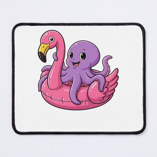 Item preview, Cute Purple Octopus Pink Flamingo Pool Float designed and sold by k3rstman1.