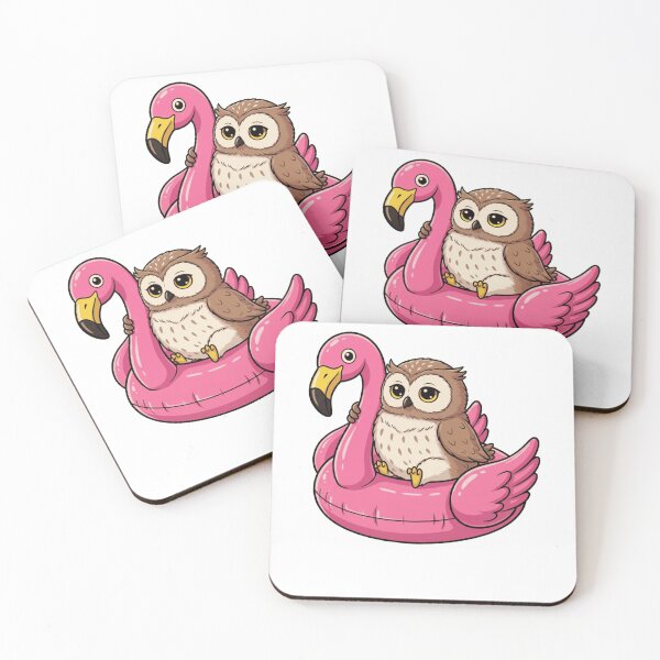 Item preview, Cute Owl on Pink Flamingo Pool Float designed and sold by k3rstman1.