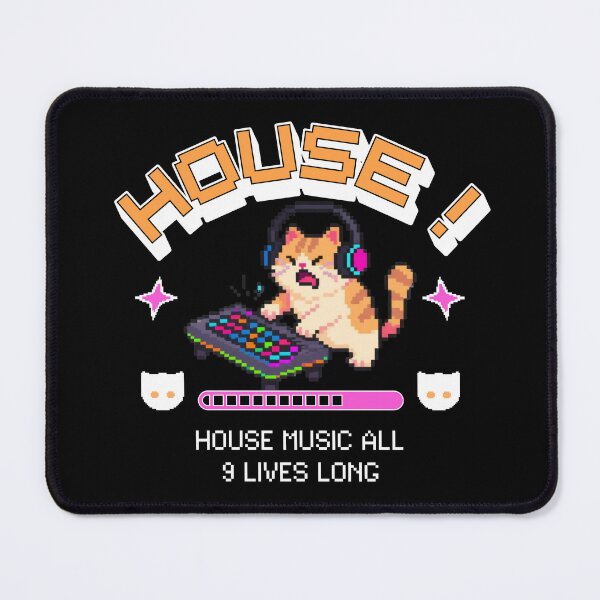 Item preview, HOUSE MUSIC - Dj Rage Kitty (White) designed and sold by Discothreadz.