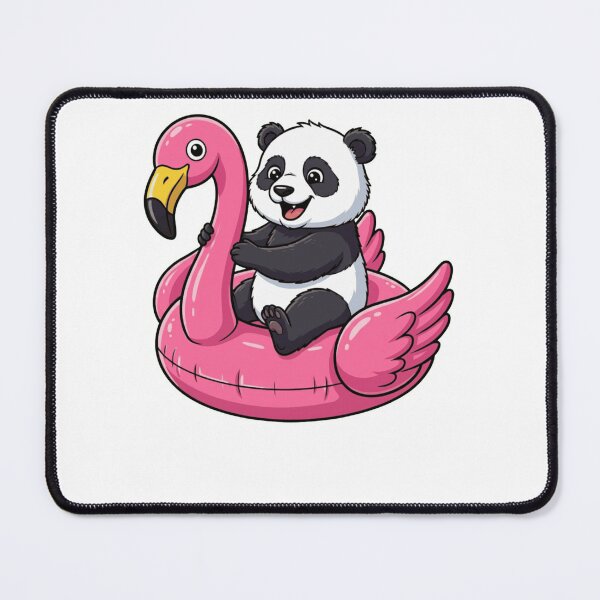 Item preview, Cute Cartoon Panda Pink Flamingo Pool Float designed and sold by k3rstman1.