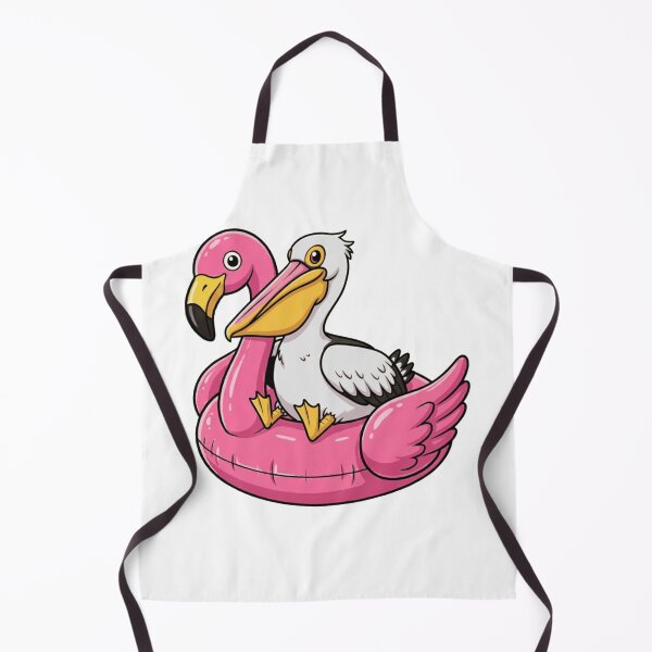 Item preview, Cute Pelican on Pink Flamingo Pool Float designed and sold by k3rstman1.