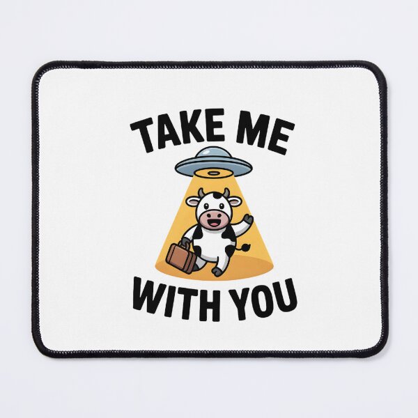 Item preview, Funny Take Me With You Alien Abduction Cow Meme Sticker designed and sold by Mr-wow.