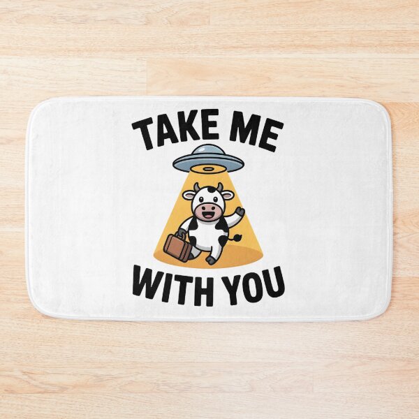 Item preview, Funny Take Me With You Alien Abduction Cow Meme Sticker designed and sold by Mr-wow.
