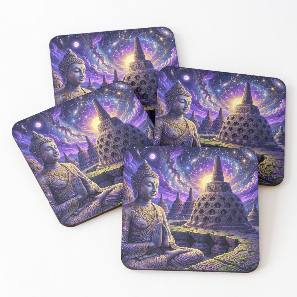 Item preview, Borobudur Buddha - Cosmic Temple Art designed and sold by Lucid Dream Pixel.
