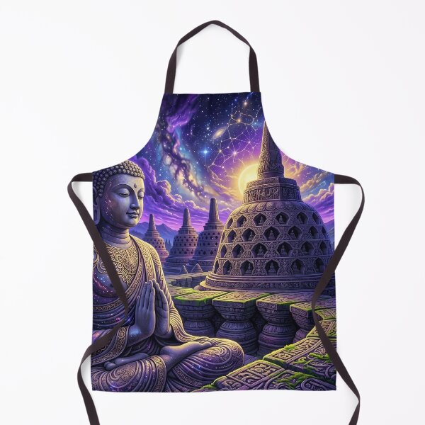 Item preview, Borobudur Buddha - Cosmic Temple Art designed and sold by Lucid Dream Pixel.