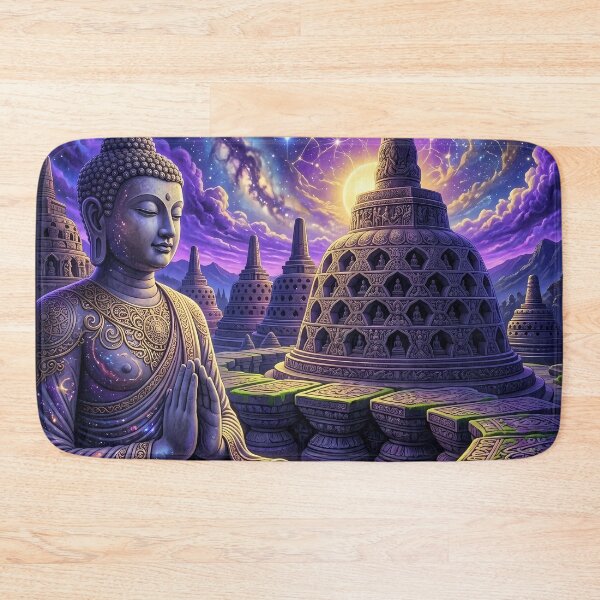 Item preview, Borobudur Buddha - Cosmic Temple Art designed and sold by Lucid Dream Pixel.