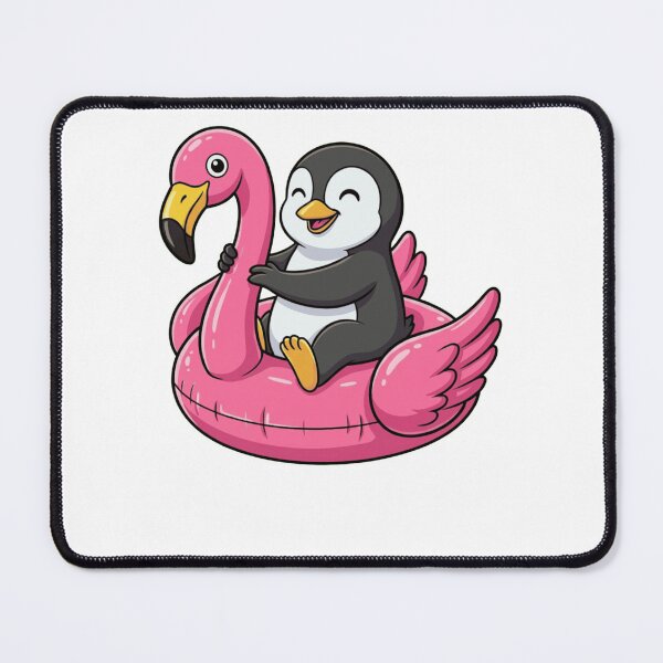 Item preview, Cute Penguin on Pink Flamingo Pool Float designed and sold by k3rstman1.