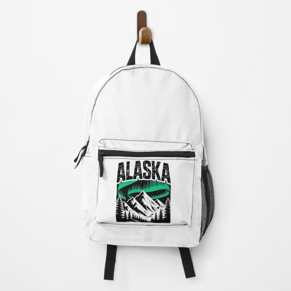 Artikelvorschau, Alaska Northern Lights Mountain Illustration – Aurora Borealis Nature Design entworfen und verkauft von Timegraf.