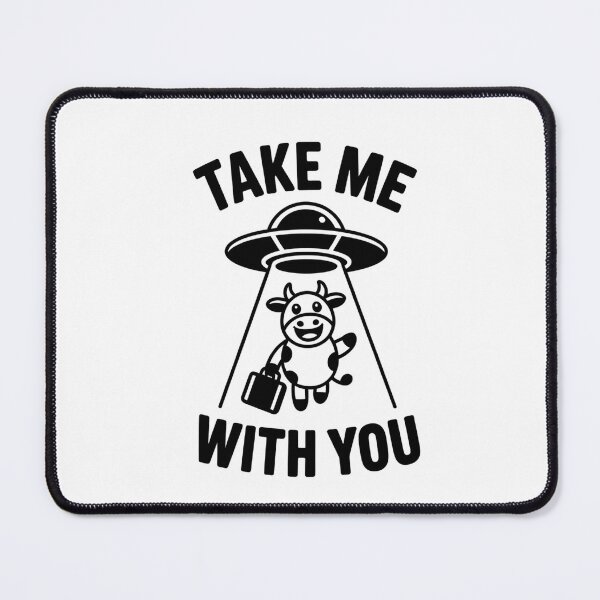 Item preview, Cute Cow Leaving Earth UFO Sarcastic Apocalyptic Art designed and sold by Mr-wow.