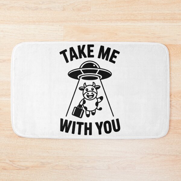 Item preview, Cute Cow Leaving Earth UFO Sarcastic Apocalyptic Art designed and sold by Mr-wow.