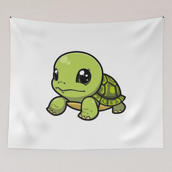 Item preview, Cute Kawaii Baby Turtle Patterned Shell Sticker designed and sold by funnyshop222.