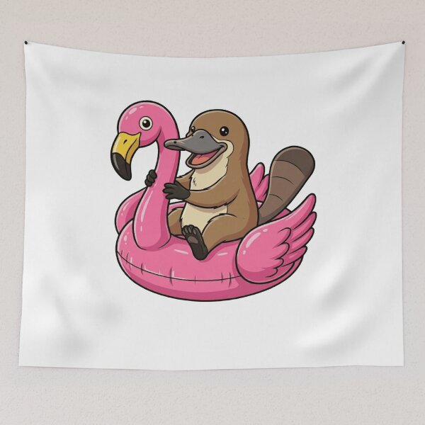 Item preview, Cute Platypus Flamingo Pool Float Summer Style designed and sold by k3rstman1.