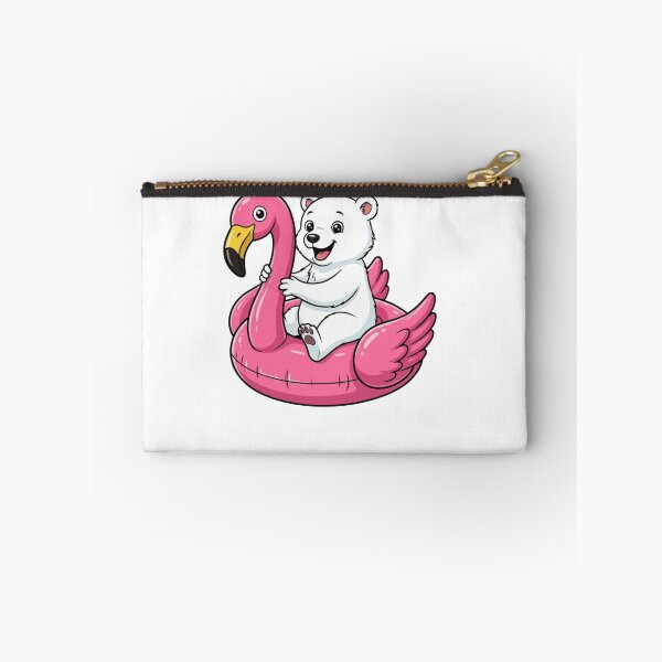 Item preview, Cute Polar Bear Cub on Pink Flamingo Float designed and sold by k3rstman1.