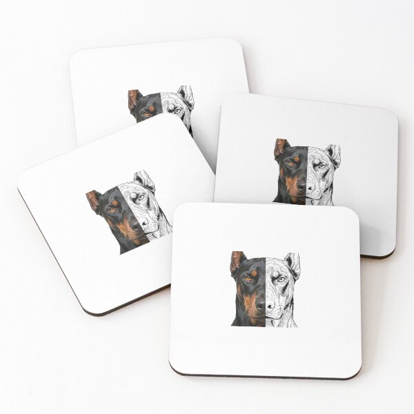 Item preview, Dual Doberman Portrait: Color and Sketch designed and sold by Lura busah.
