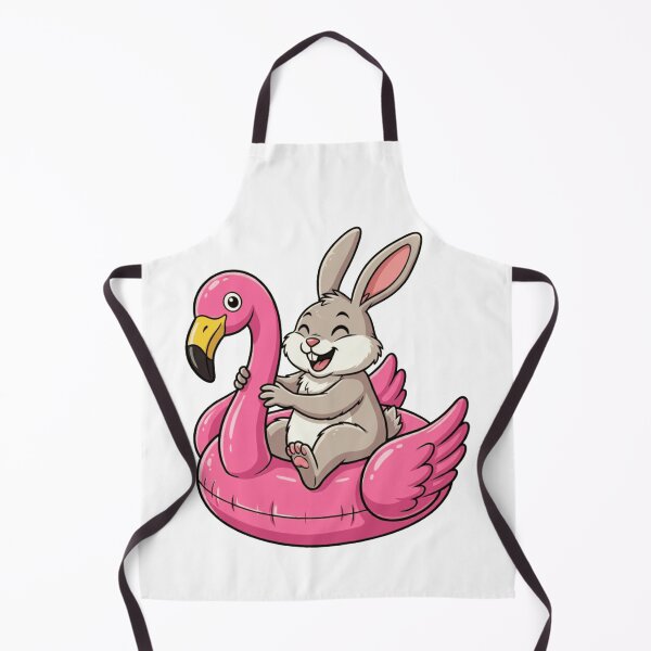 Item preview, Cute Bunny on Pink Flamingo Pool Float designed and sold by k3rstman1.